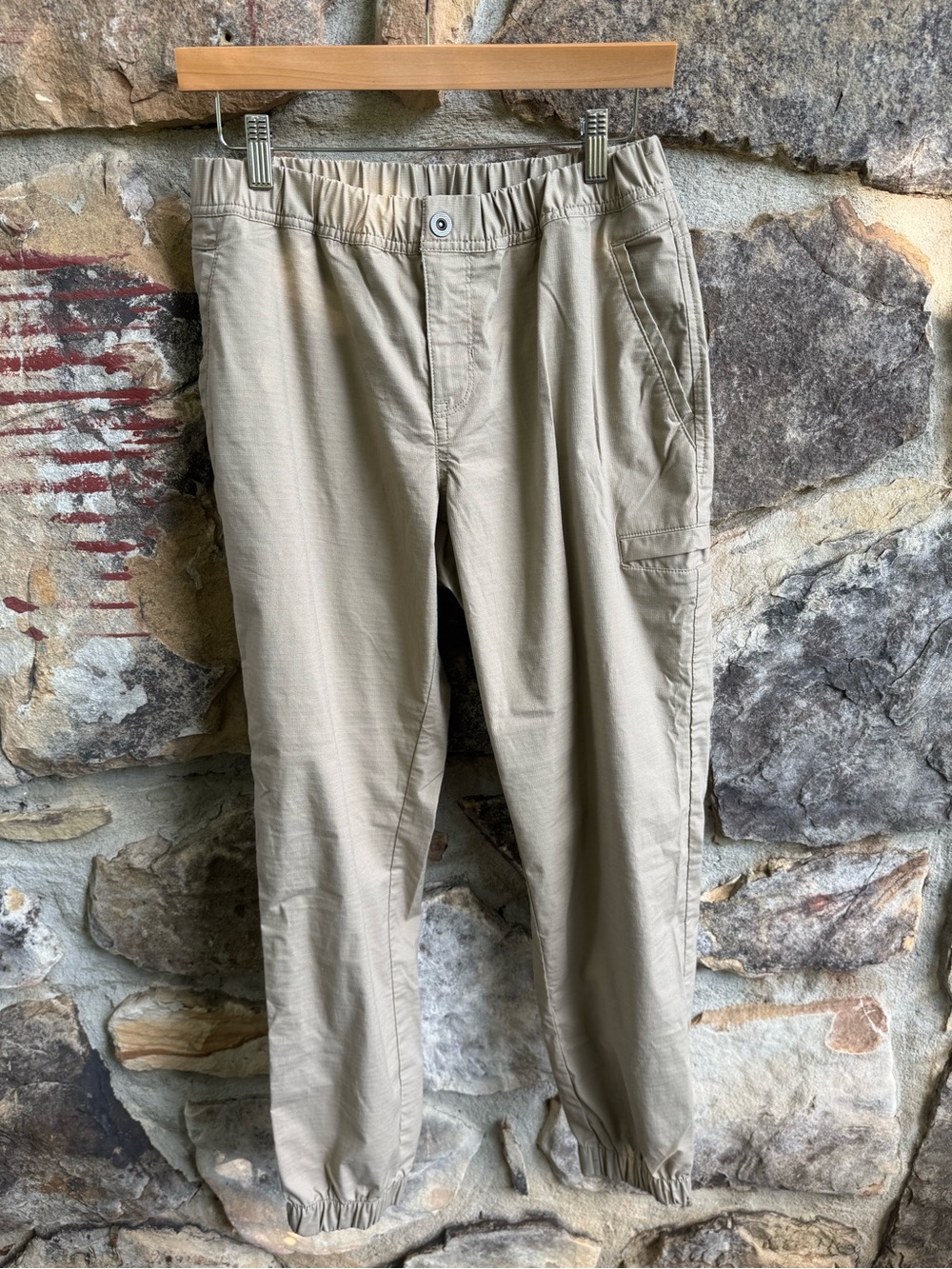 prAna Double Peak Jogger Pants Women’s 10 Khaki Hiking Cargo Ripstop Gorpcore